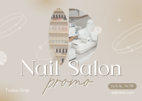 Elegant Nail Salon Services Postcard Design