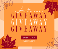 Cozy Leaves Giveaway Facebook Post Design