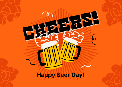 Cheery Beer Day Postcard Image Preview