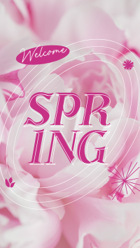 Floral Welcome Spring Instagram Story Design