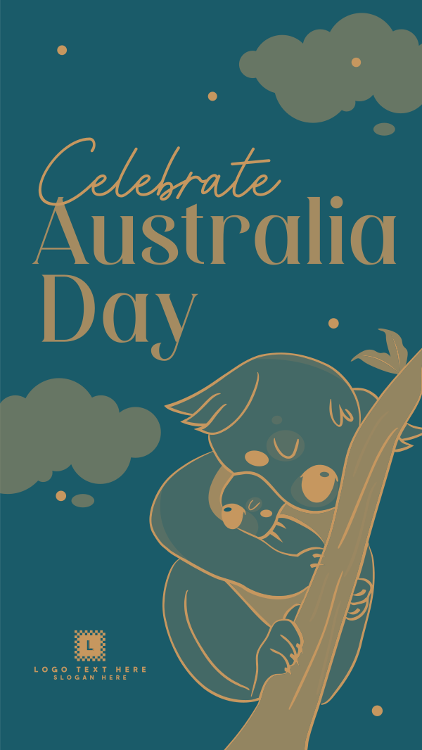 Sleeping Koalas Instagram Story Design Image Preview