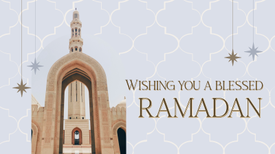 Greeting Ramadan Arch Facebook event cover Image Preview