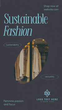 Clean Minimalist Sustainable Fashion Instagram reel Image Preview