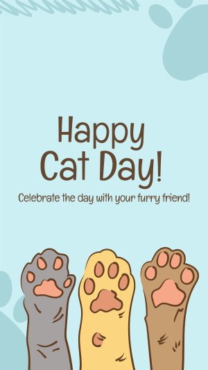 Cat Day Paws Facebook story Image Preview