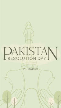 Pakistan Day Landmark Facebook Story Image Preview