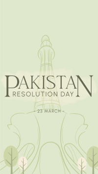 Pakistan Day Landmark Facebook Story Design