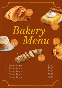Bakery Price List Menu Preview
