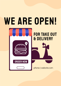 We Are Open Poster Template
