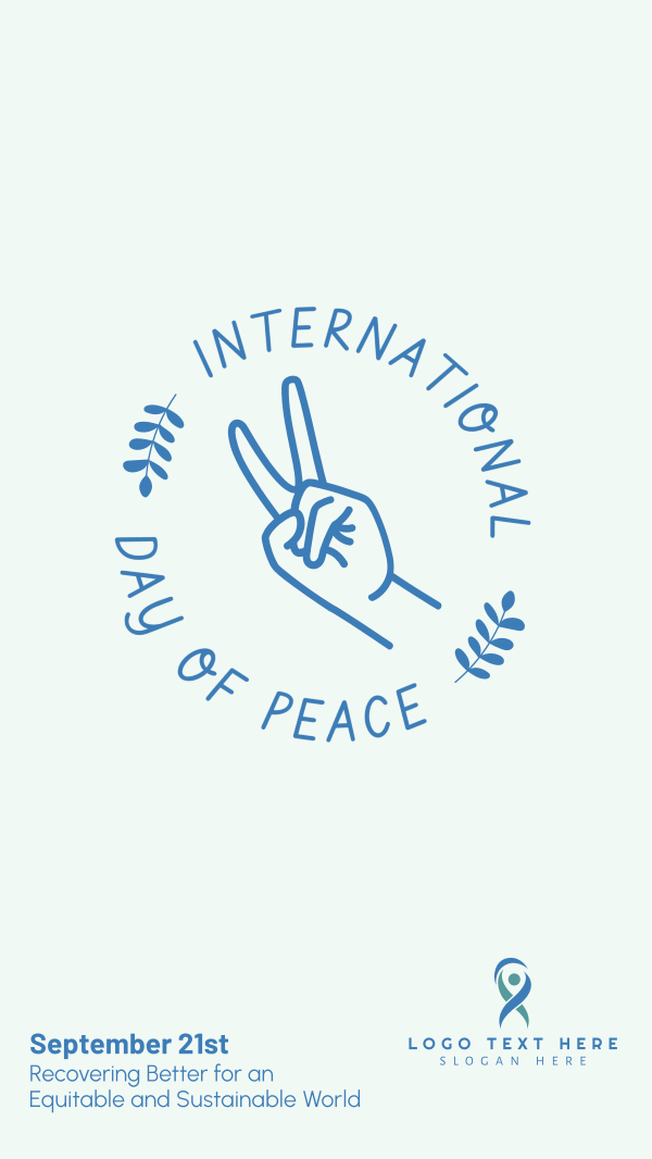 Peace Hand Sign Facebook Story Design Image Preview