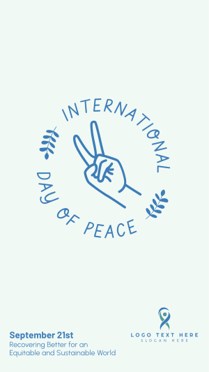 Peace Hand Sign Facebook story Image Preview