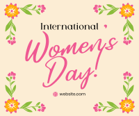 Women's Day Floral Corners Facebook post Image Preview