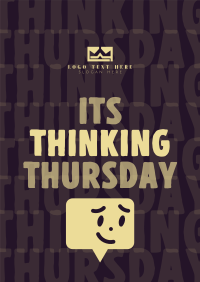 Cute Speech Bubble Thinking Thursday Poster Image Preview
