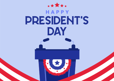 Presidents Day Event Postcard Image Preview