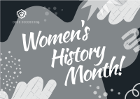 Happy Women's Month Postcard Design