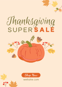 Thanksgiving Pumpkin Sale Flyer Design