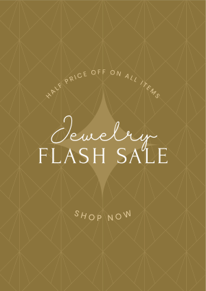 Elegant Jewelry Flash Sale Poster Image Preview