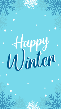 Winter Snowflake Greeting TikTok Video Design