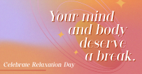 Celebrate Relaxation Day Facebook Ad Design