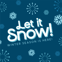 Let It Snow Winter Greeting Instagram post Image Preview