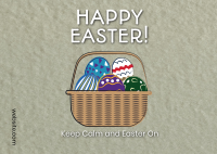 Easter Eggs Basket Postcard Image Preview