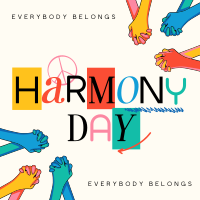 Fun Harmony Day Instagram Post Design