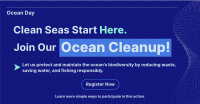 Ocean Day Clean Up Minimalist Facebook Ad Design