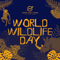 Rustic World Wildlife Day Instagram Post Design