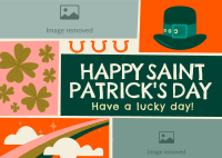 Rustic St. Patrick's Day Greeting Postcard Design