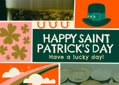 Rustic St. Patrick's Day Greeting Postcard Image Preview