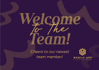 Quirky Team Introduction Postcard Design