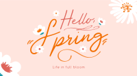 Hello Spring Greeting Facebook event cover Image Preview