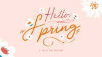 Hello Spring Greeting Facebook Event Cover Image Preview