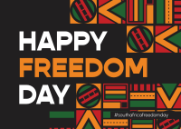 South African Freedom Celebration Postcard Design