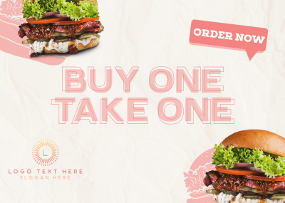 Double Special Burger Postcard Image Preview