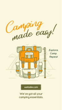 Camping made easy Instagram Story Design