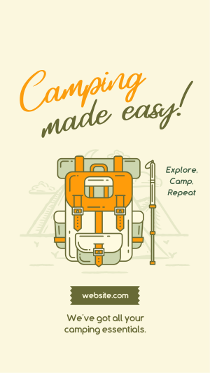 Camping made easy Instagram story Image Preview