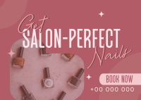 Perfect Nail Salon Postcard Design