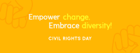 Empowering Civil Rights Day Facebook cover Image Preview