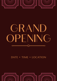 Vintage Grand Opening Poster Image Preview