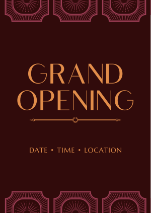 Vintage Grand Opening Poster Image Preview