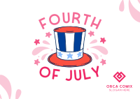 Celebration of 4th of July Postcard Design