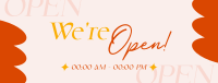 We're Open Now Facebook Cover Design