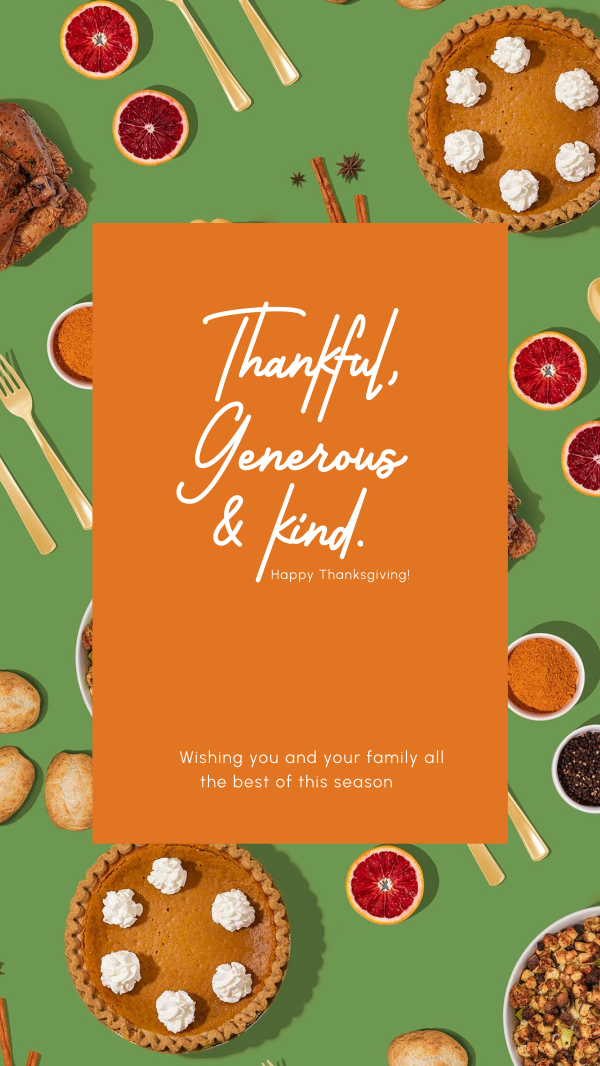 Thanksgiving Diner Facebook Story Design