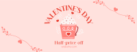 Valentine's Day Cafe Sale Facebook cover Image Preview