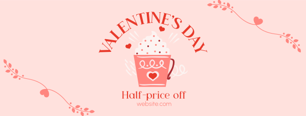 Valentine's Day Cafe Sale Facebook Cover Design Image Preview