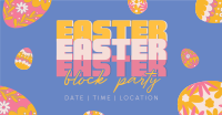 Easter Party Eggs Facebook Ad Design