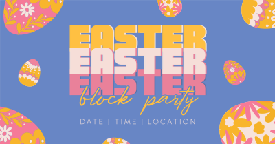 Easter Party Eggs Facebook ad Image Preview