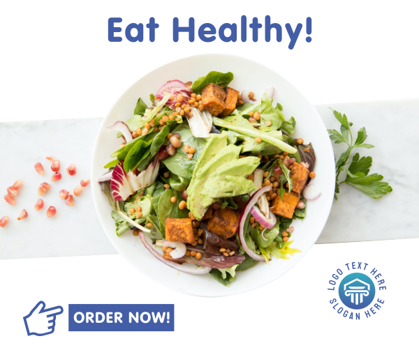 Eat Healthy Salad Facebook Post Design Image Preview