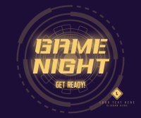 Futuristic Game Night Facebook Post Design