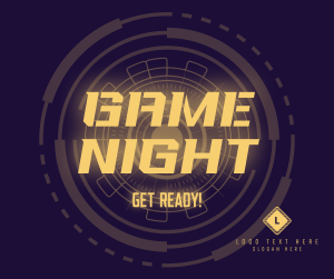 Futuristic Game Night Facebook post Image Preview